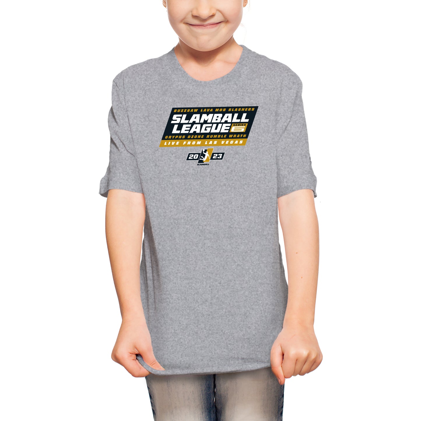 SLAMBALL League - Series 6 Youth - T-Shirt - Sport Grey